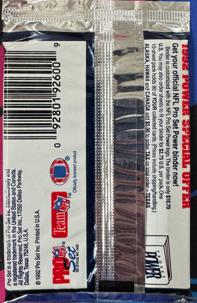 1992 Pro Set Power Football Pack