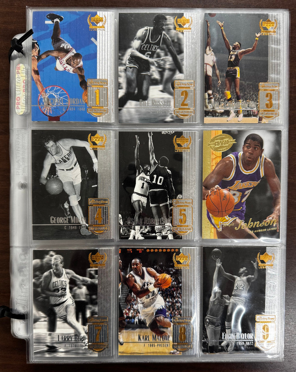 1999-00 UD Basketball Century Legends Partial Set (70) + Top 50 Partial Set (49)