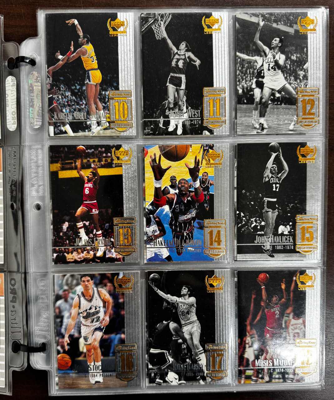 1999-00 UD Basketball Century Legends Partial Set (70) + Top 50 Partial Set (49)