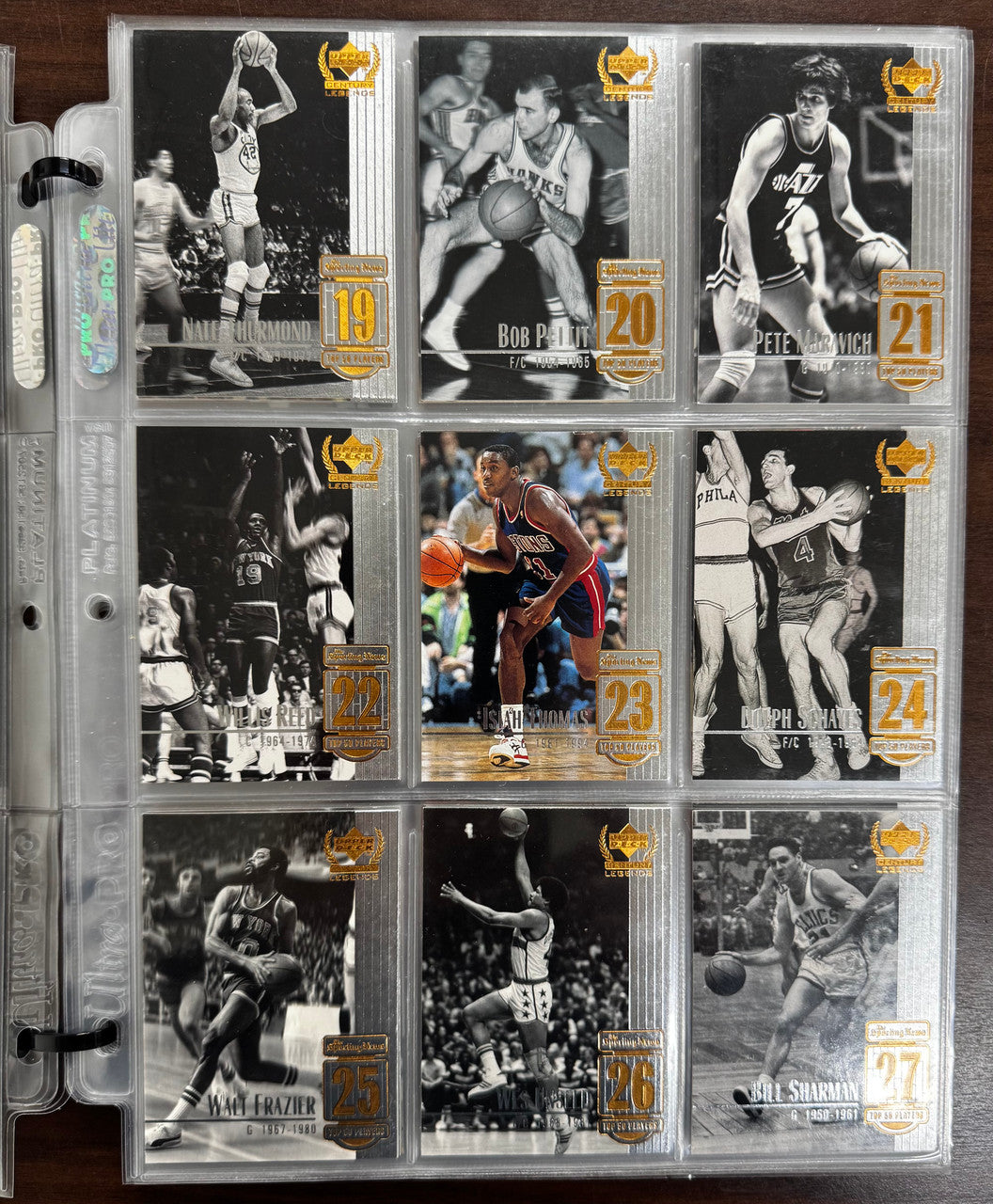 1999-00 UD Basketball Century Legends Partial Set (70) + Top 50 Partial Set (49)