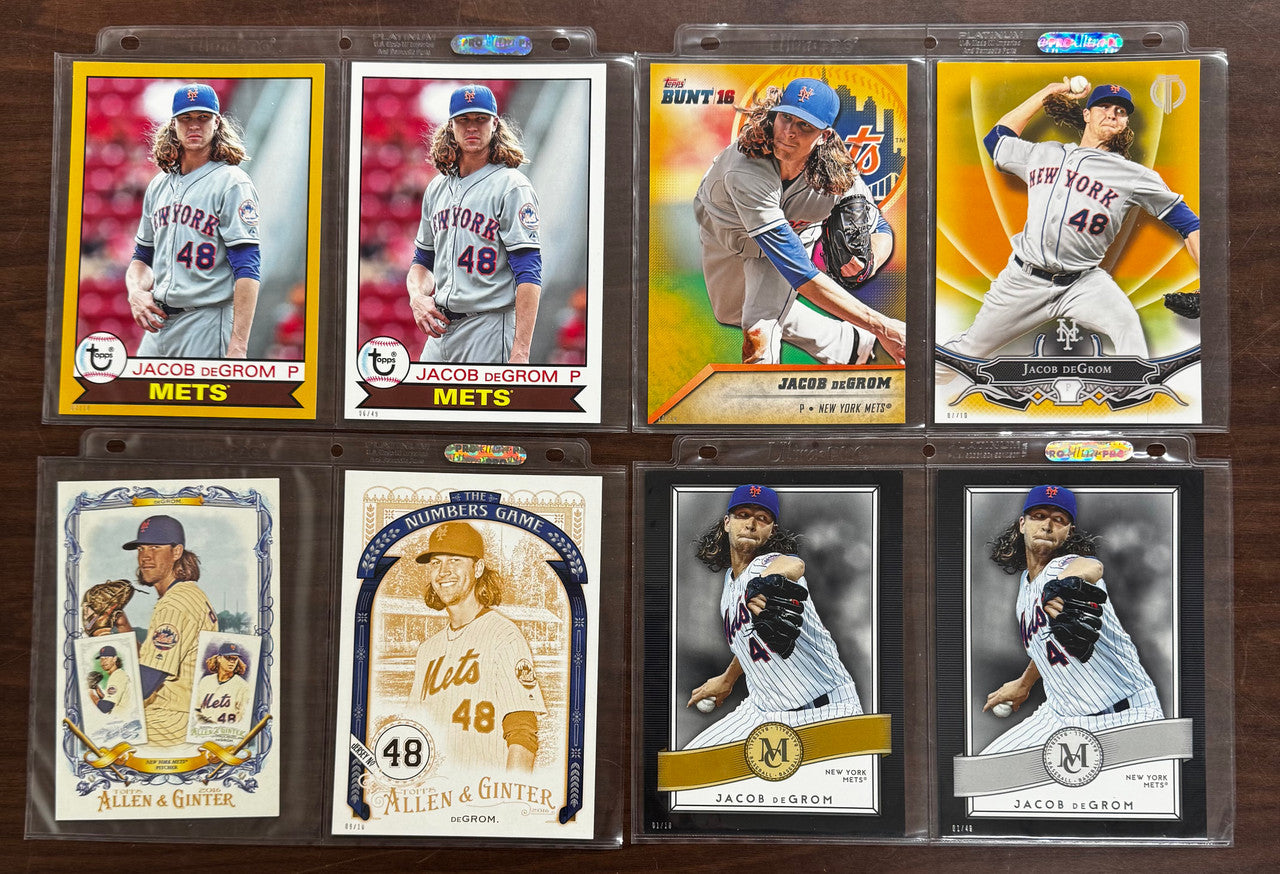 2015-20 Topps/Stadium Club/Allen & Ginter Jacob deGrom Oversized/Box Topper Lot