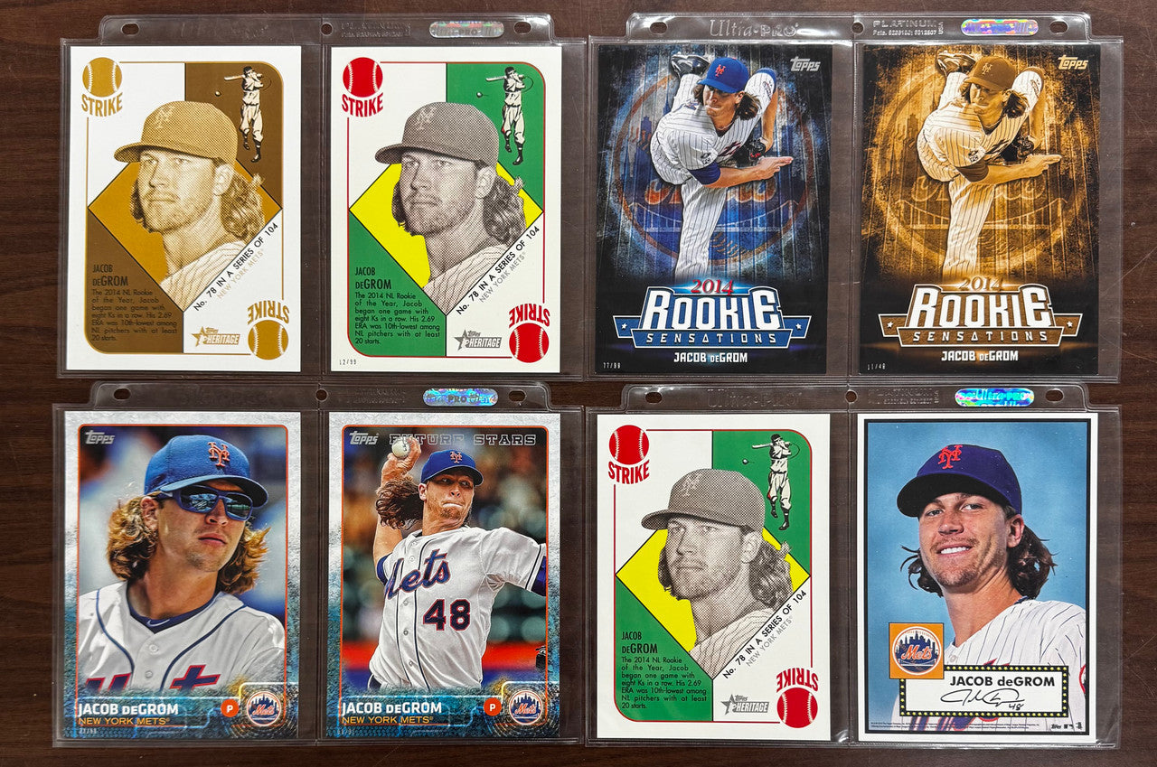 2015-20 Topps/Stadium Club/Allen & Ginter Jacob deGrom Oversized/Box Topper Lot