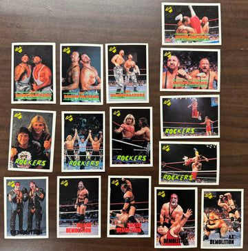 1990 WWF Classic Tag Team Card Lot Good, Rockers, Demolition,
