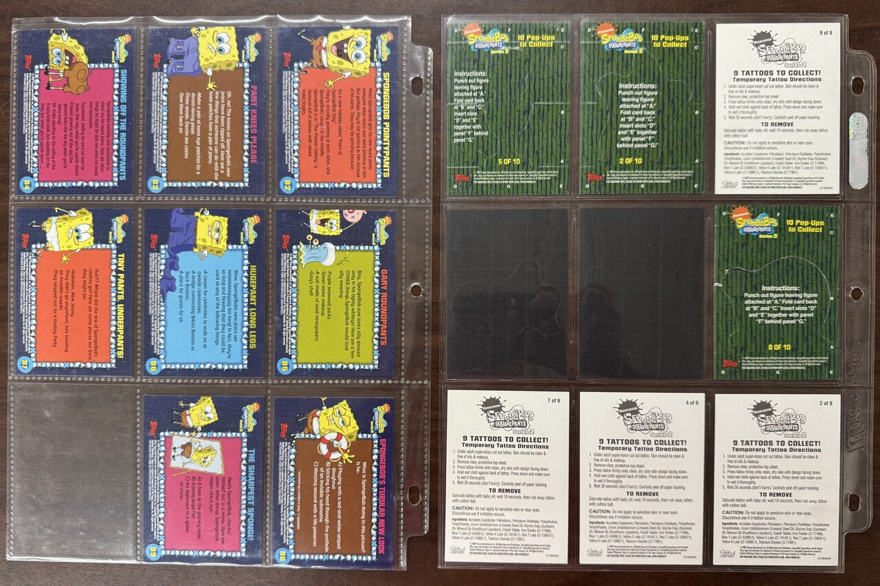 2009 Topps Spongebob Squarepants Series 2 Partial Card Set 89/90 W/ Inserts