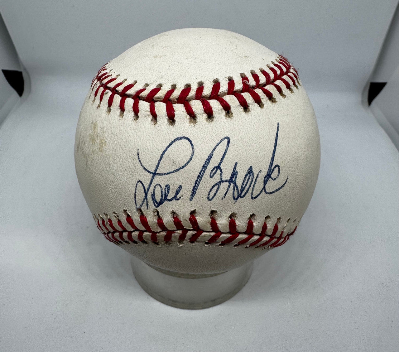 Lou Brock Signed Autographed Rawlings ONL Baseball JSA *968