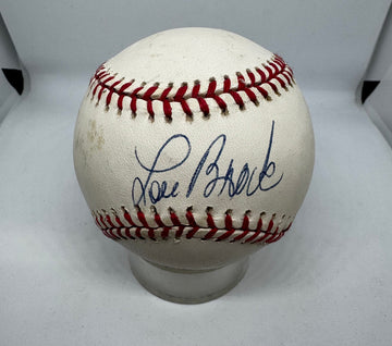 Lou Brock Signed Autographed Rawlings ONL Baseball JSA *968