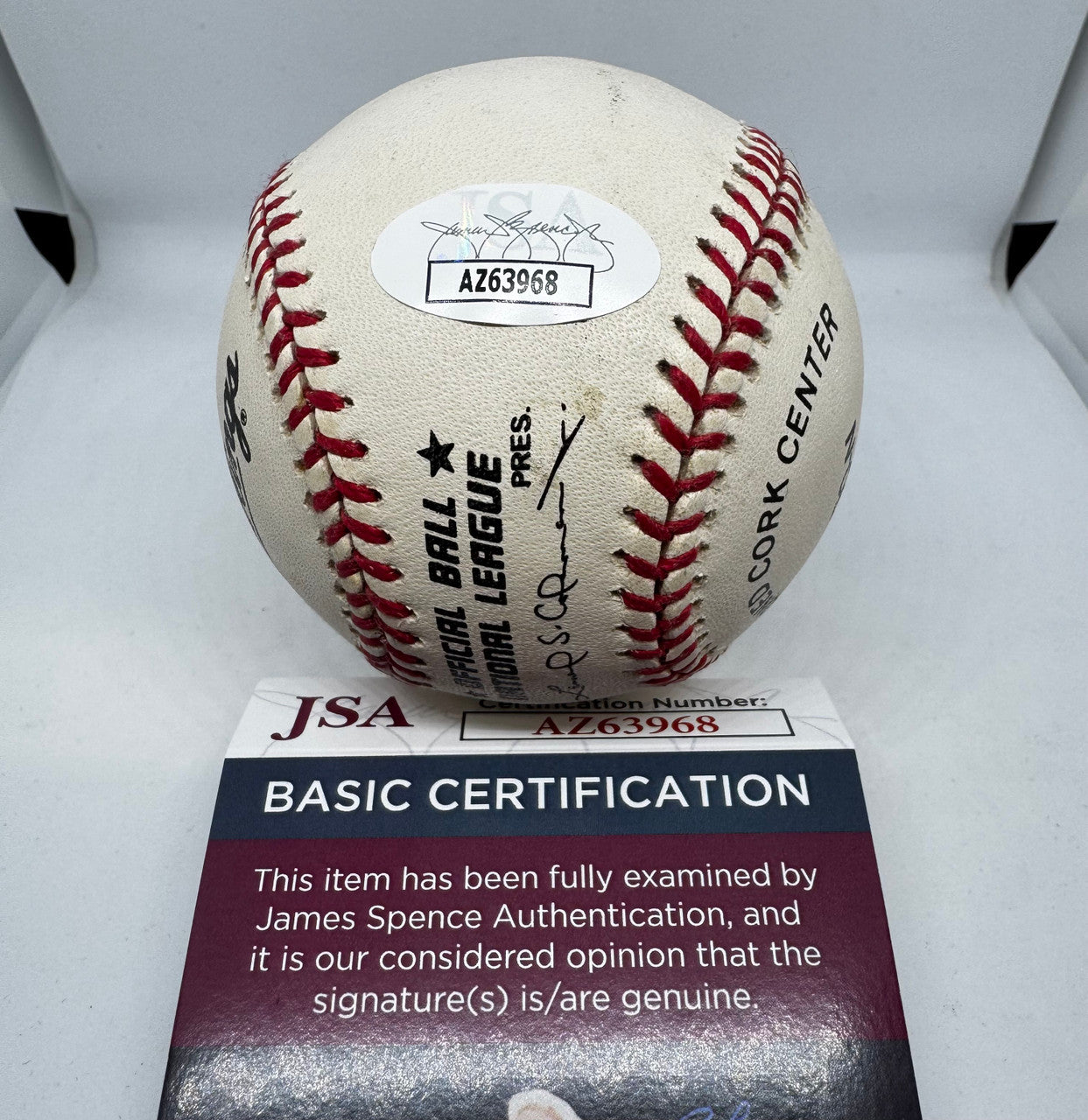 Lou Brock Signed Autographed Rawlings ONL Baseball JSA *968