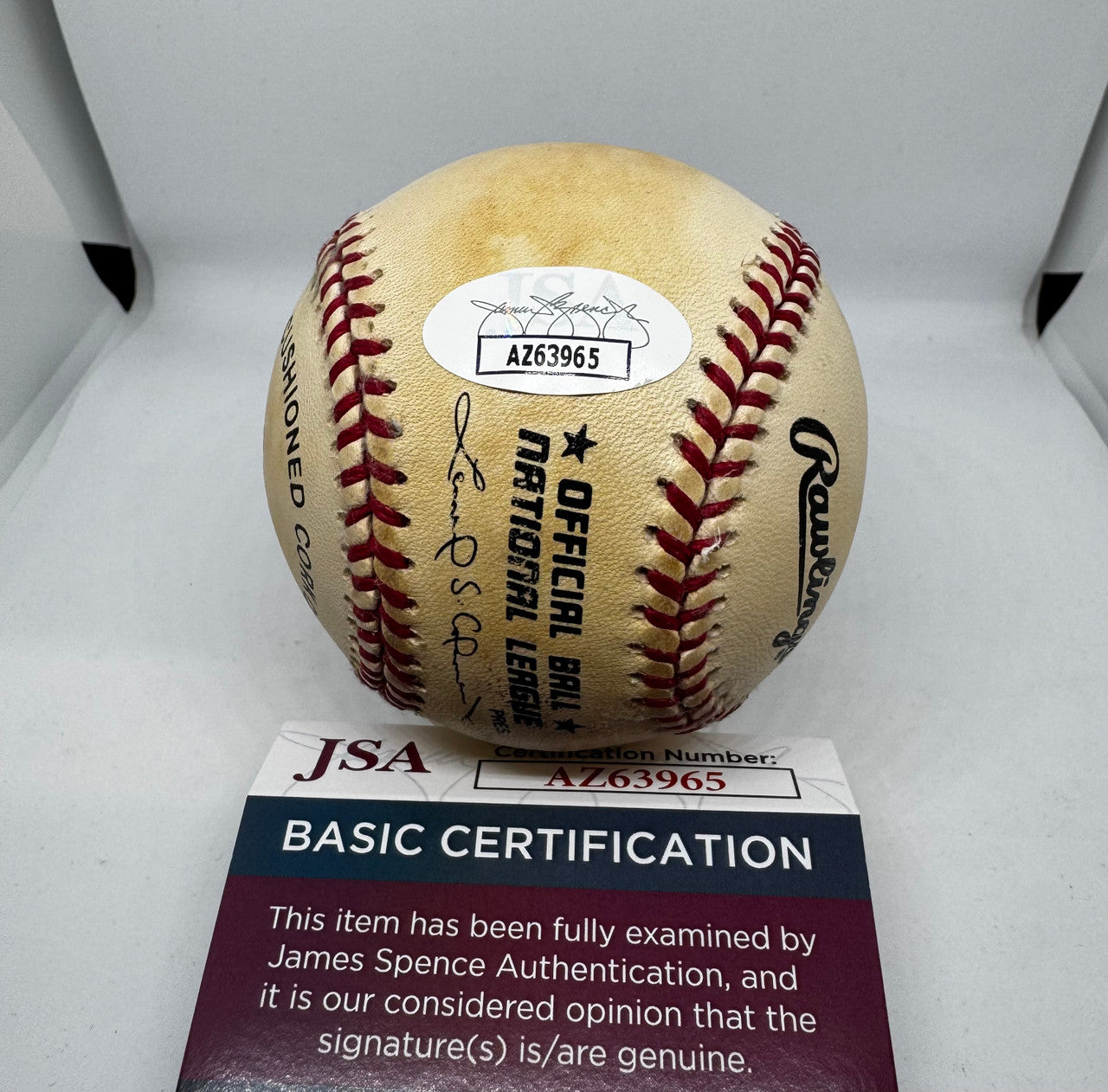 Joe Morgan Signed Autographed Rawlings ONL Baseball JSA *965