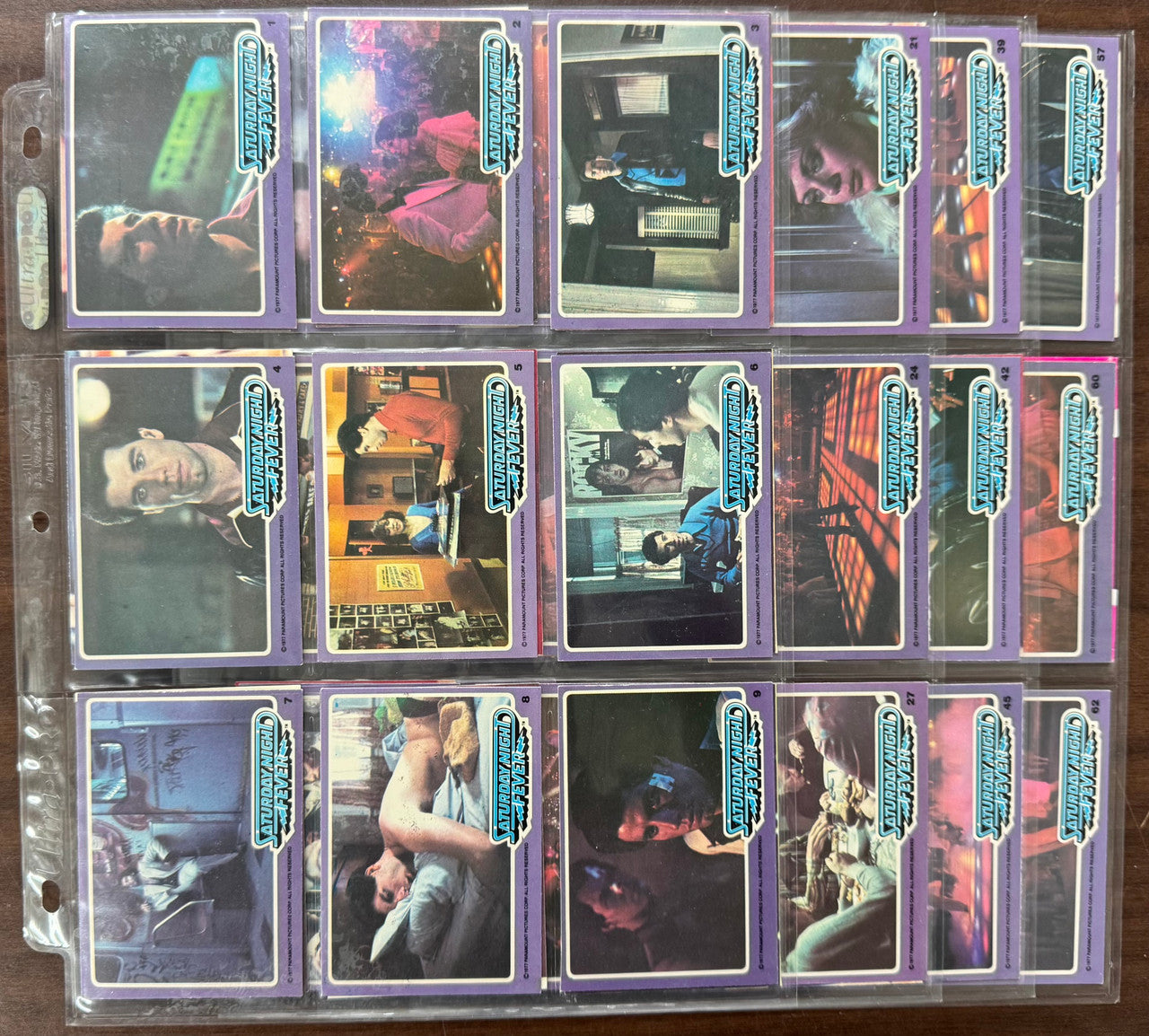 1977 Donruss Saturday Night Fever Complete Card Set (66) EX-NM