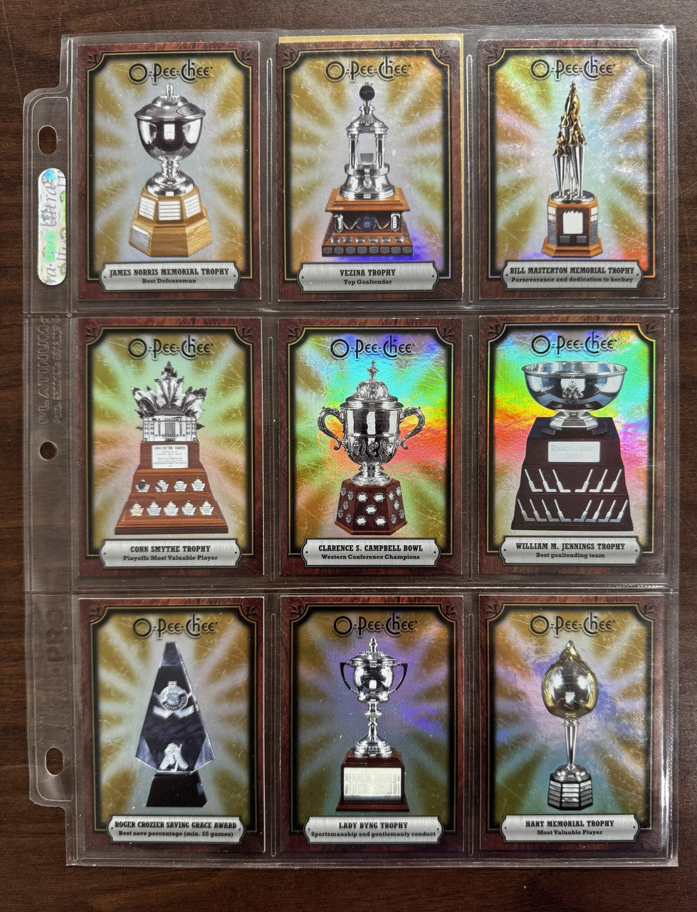 2008-09 O-Pee-Chee Hockey Foil Trophies Set (19) NM-MT