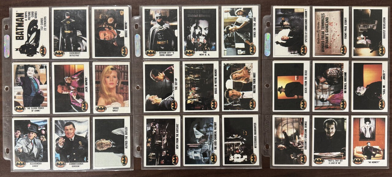 1989 Topps Batman The Movie Series 1 and 2 Complete Sets W/ Stickers