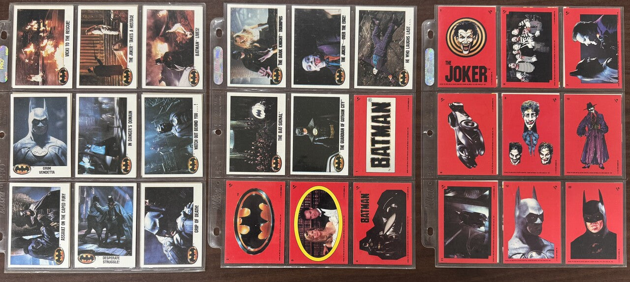 1989 Topps Batman The Movie Series 1 and 2 Complete Sets W/ Stickers