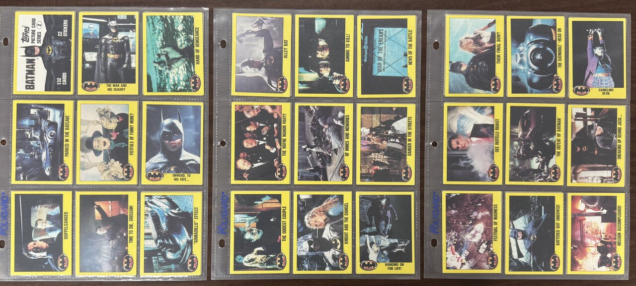 1989 Topps Batman The Movie Series 1 and 2 Complete Sets W/ Stickers
