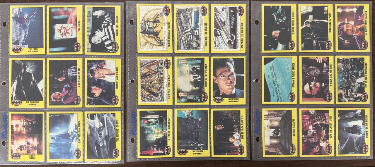 1989 Topps Batman The Movie Series 1 and 2 Complete Sets W/ Stickers
