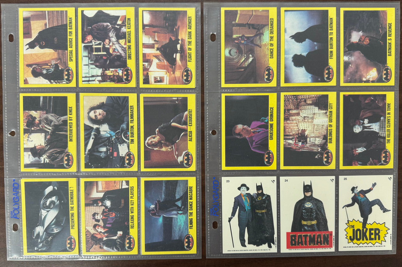 1989 Topps Batman The Movie Series 1 and 2 Complete Sets W/ Stickers