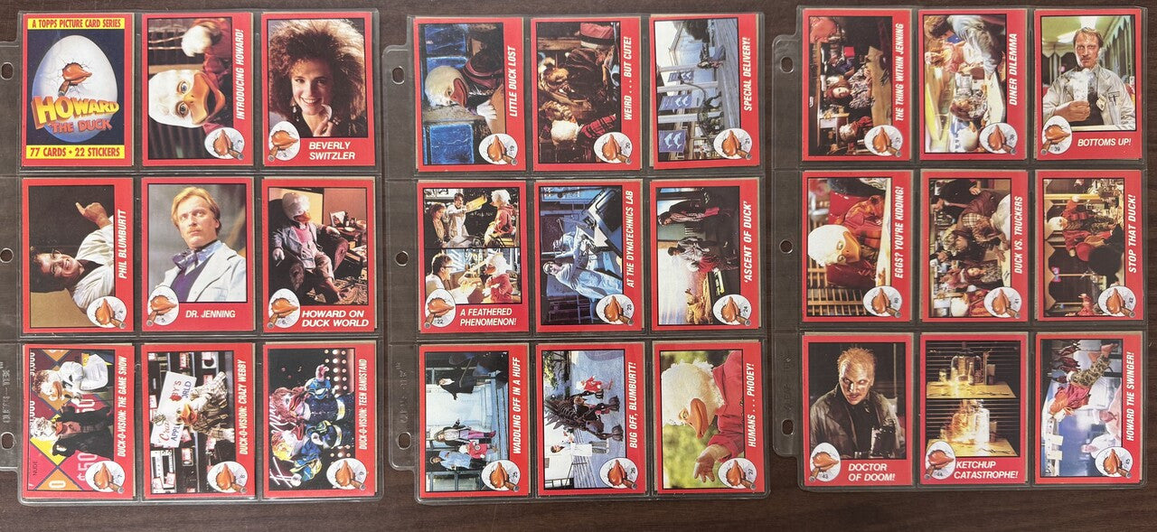 1986 Topps Howard The Duck Complete Card Set (77) W/ Stickers (22)