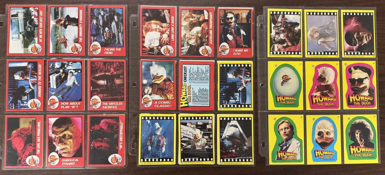 1986 Topps Howard The Duck Complete Card Set (77) W/ Stickers (22)