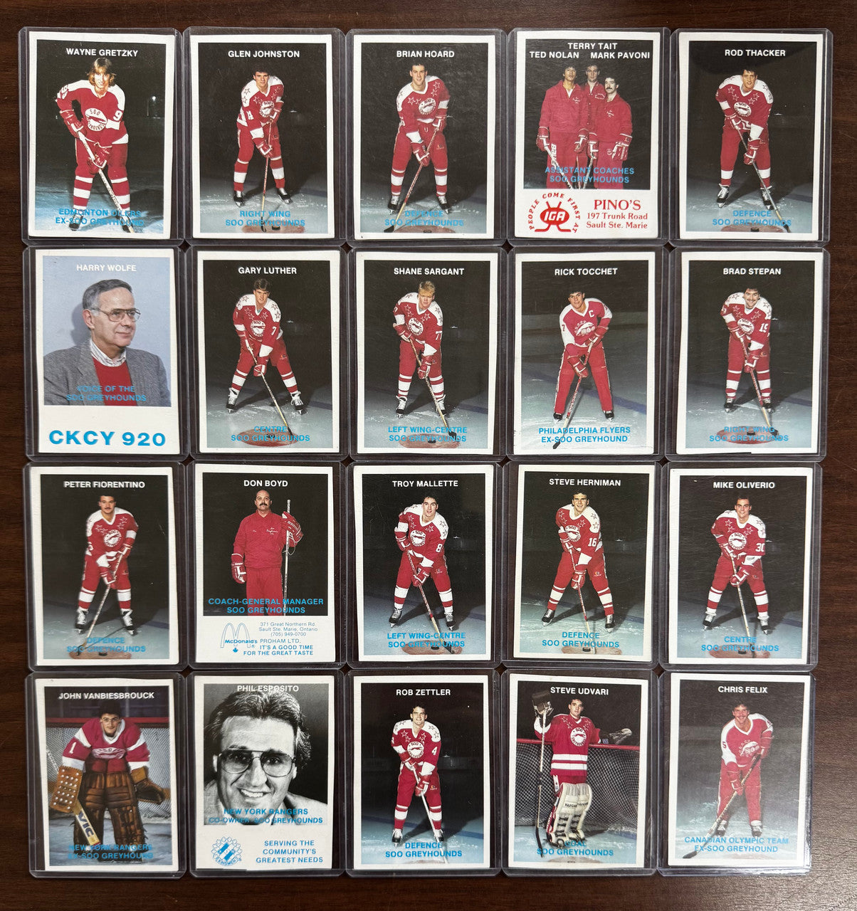 1987-88 P.L.A.Y. Soo Greyhounds Complete Set(35) Gretzky, Tocchet, Vanbiesbrouck