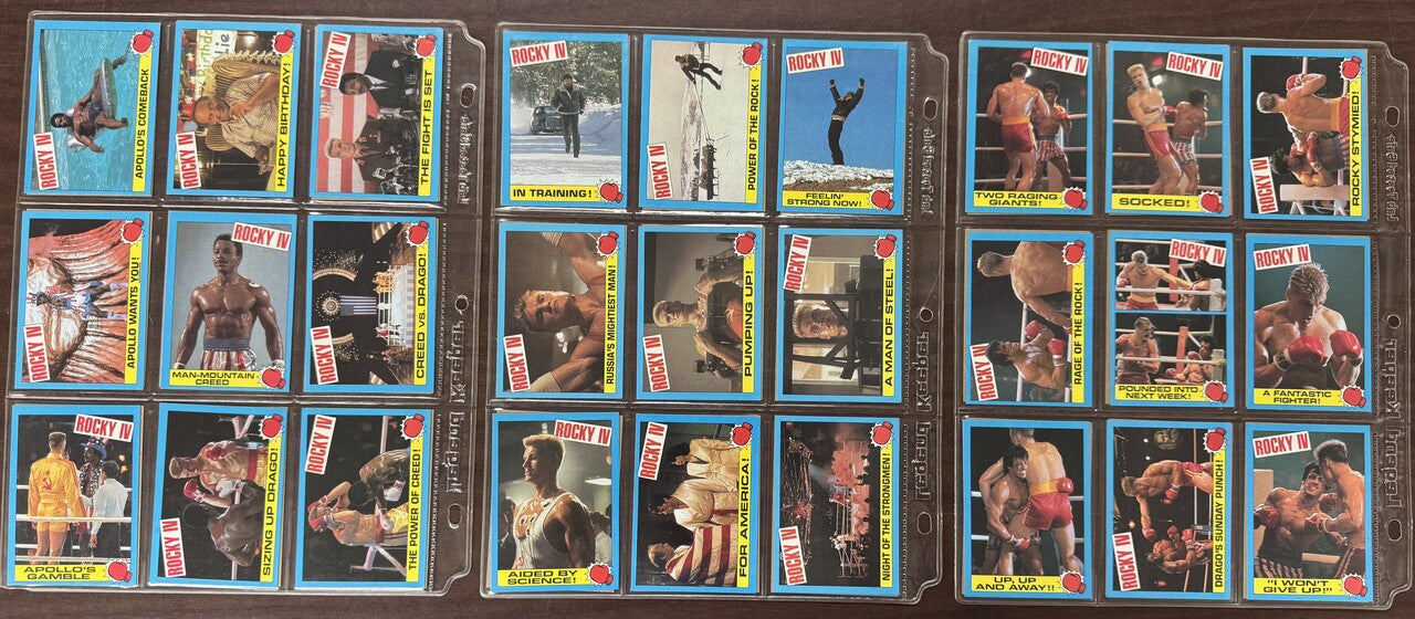 1985 Topps Rocky IV Complete Card Set (66) W/ Stickers (11) EX-NM