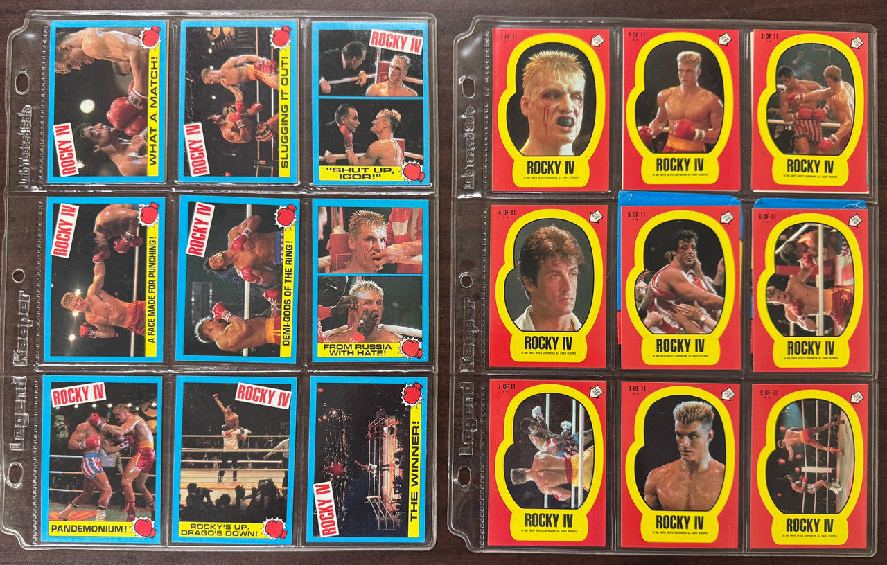 1985 Topps Rocky IV Complete Card Set (66) W/ Stickers (11) EX-NM