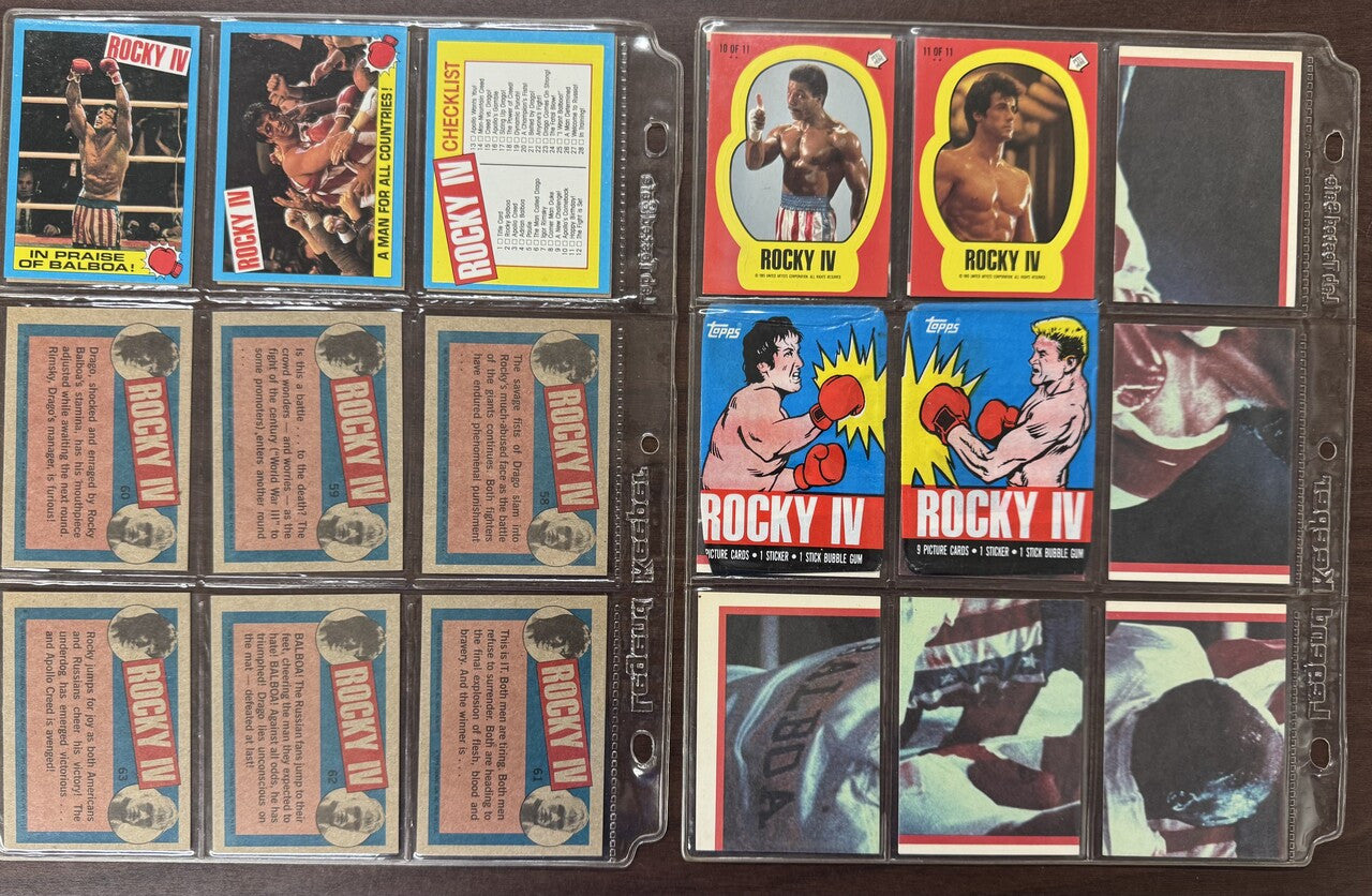 1985 Topps Rocky IV Complete Card Set (66) W/ Stickers (11) EX-NM