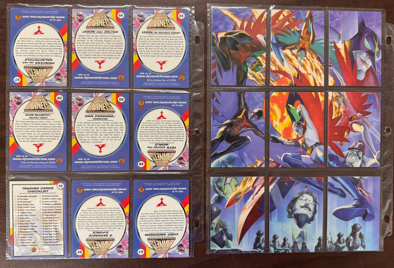 2002 Dynamic Forces Battle of the Planets Complete Card Set (72)