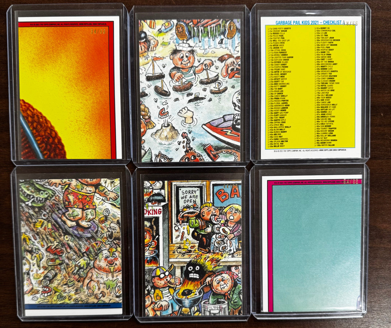 2021 Garbage Pail Kids Go On Vacation Route 66 Gravel 6 Card Lot /66 NM