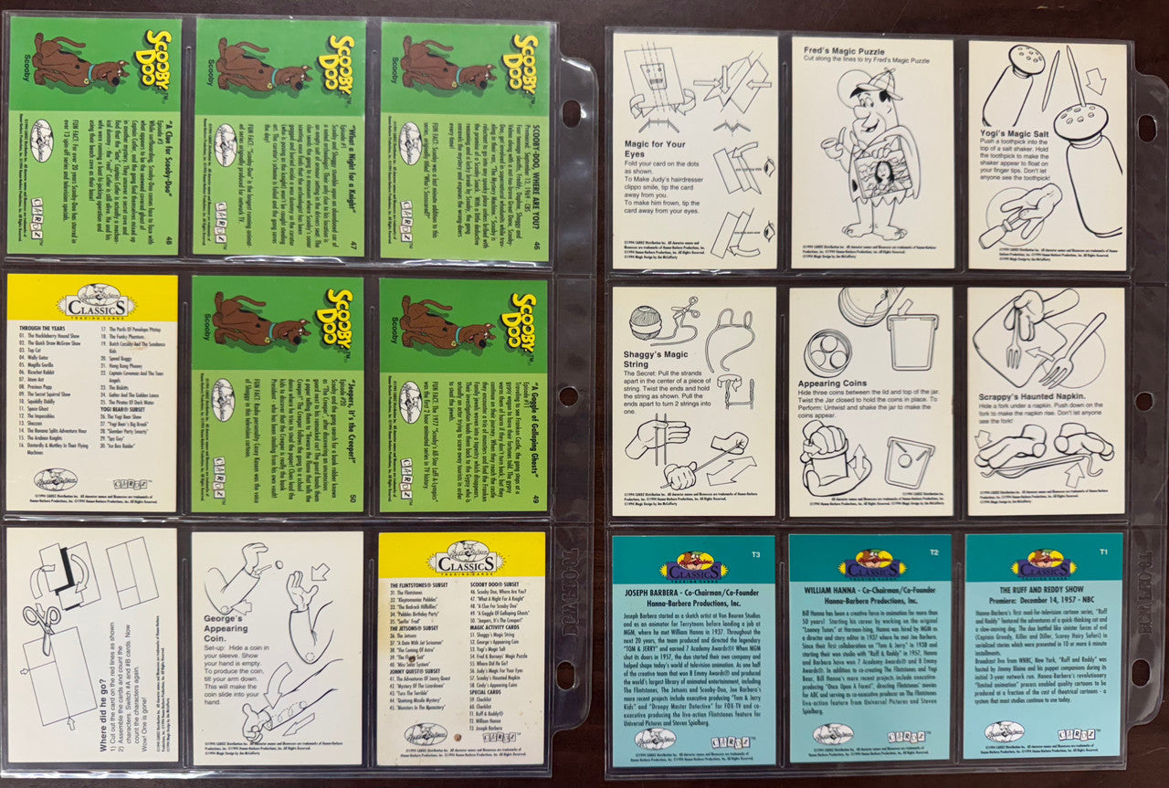 1994 Cardz Hanna-Barbera Classics Complete Card Set (60) W/ Chase Holos (3) READ