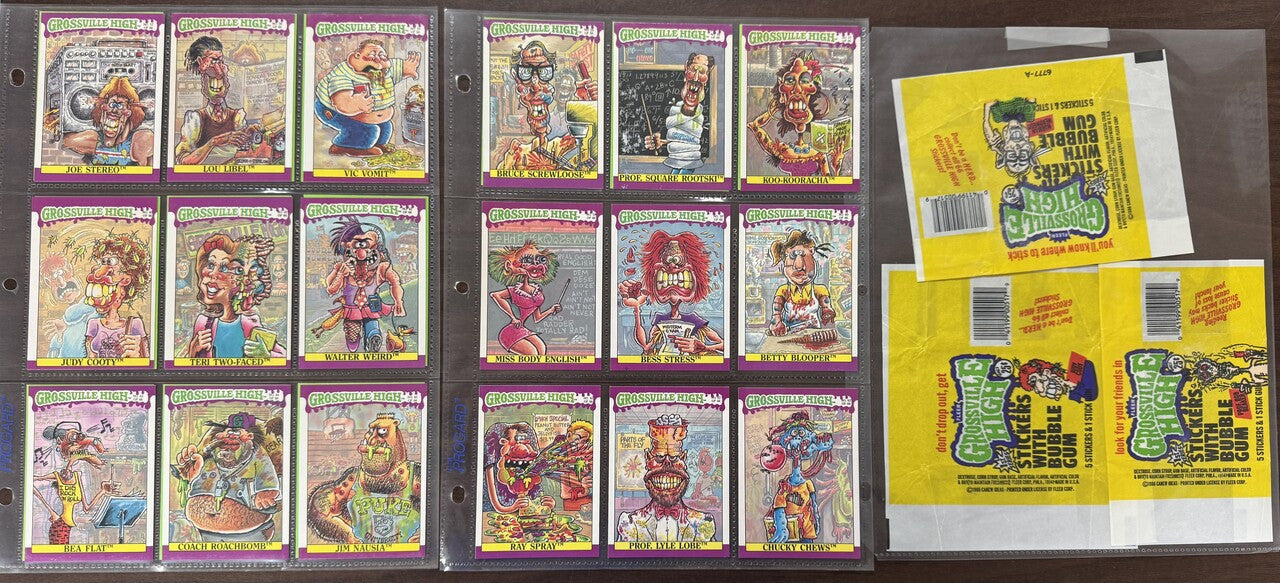 1986 Fleer Grossville High Complete Card Set (66) W/ Wrappers NM