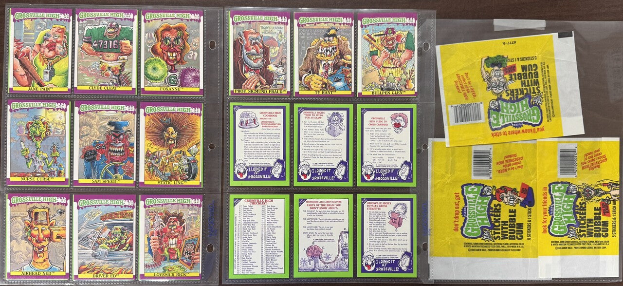 1986 Fleer Grossville High Complete Card Set (66) W/ Wrappers NM