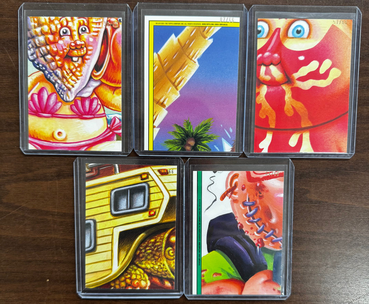 2021 Garbage Pail Kids Go On Vacation Route 66 Gravel 5 Card Lot /66 NM "B"