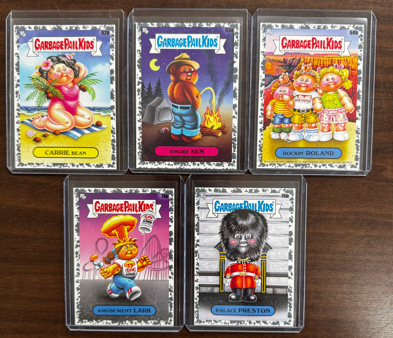 2021 Garbage Pail Kids Go On Vacation Route 66 Gravel 5 Card Lot /66 NM "C"