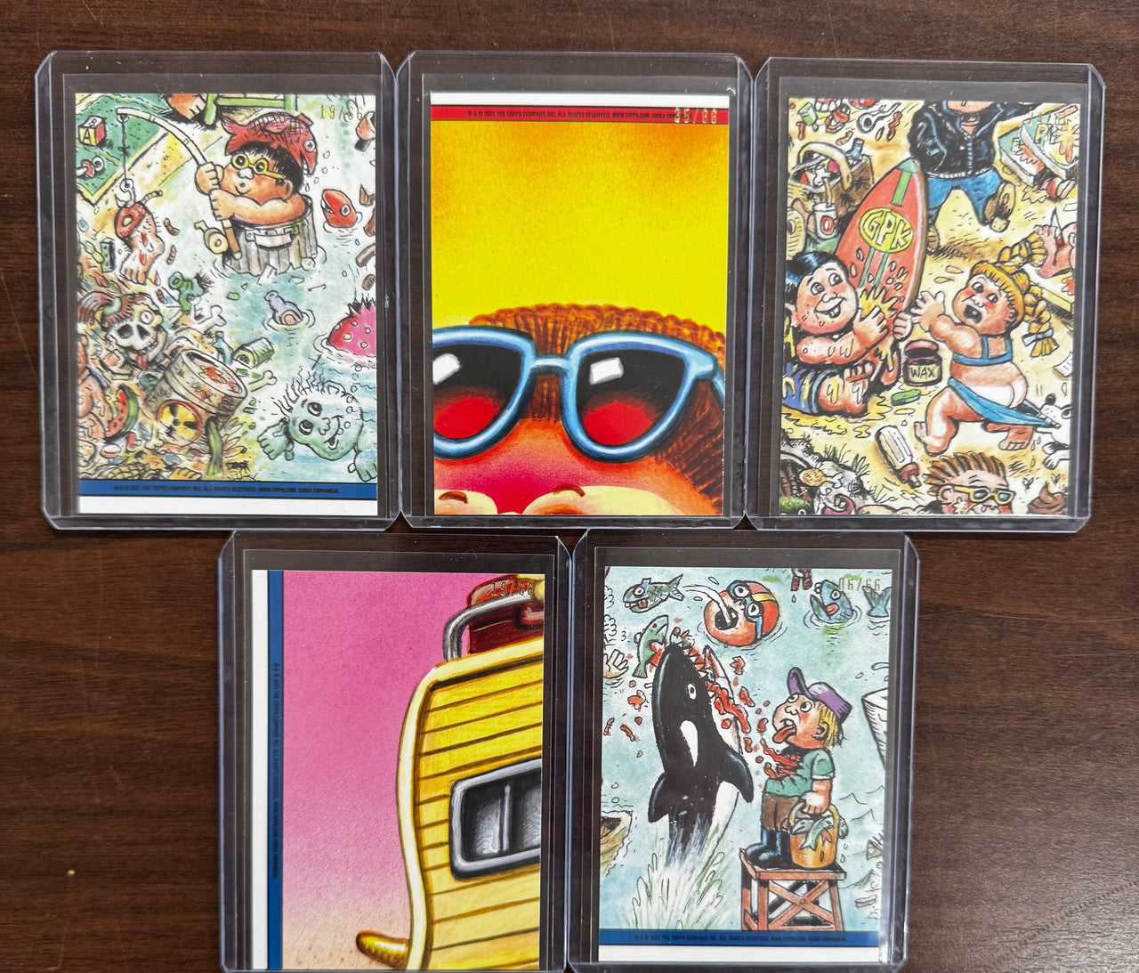 2021 Garbage Pail Kids Go On Vacation Route 66 Gravel 5 Card Lot /66 NM "C"