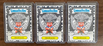 2021 Garbage Pail Kids Go On Vacation Adam Bomb Bruised Black 3 Card Lot NM