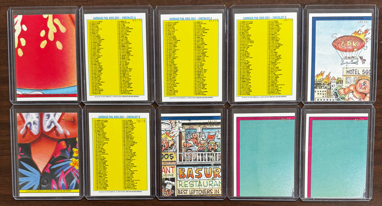 2021 Garbage Pail Kids Go On Vacation Blood Red 10 Card Lot Numbered /75 NM