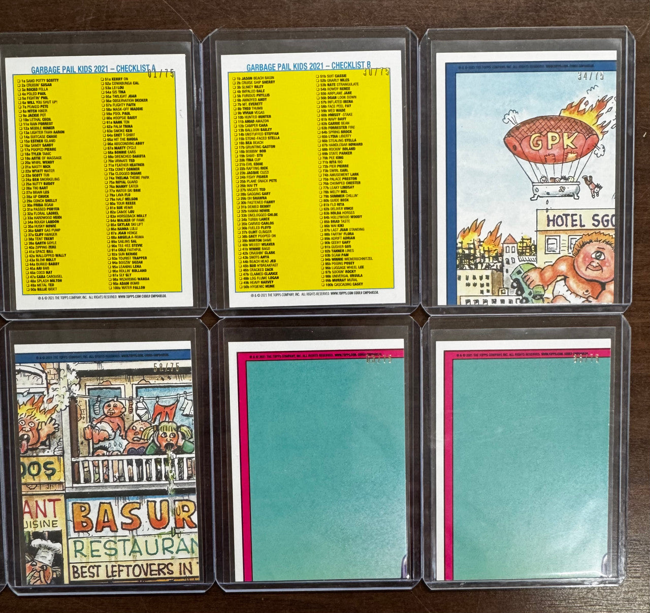2021 Garbage Pail Kids Go On Vacation Blood Red 10 Card Lot Numbered /75 NM