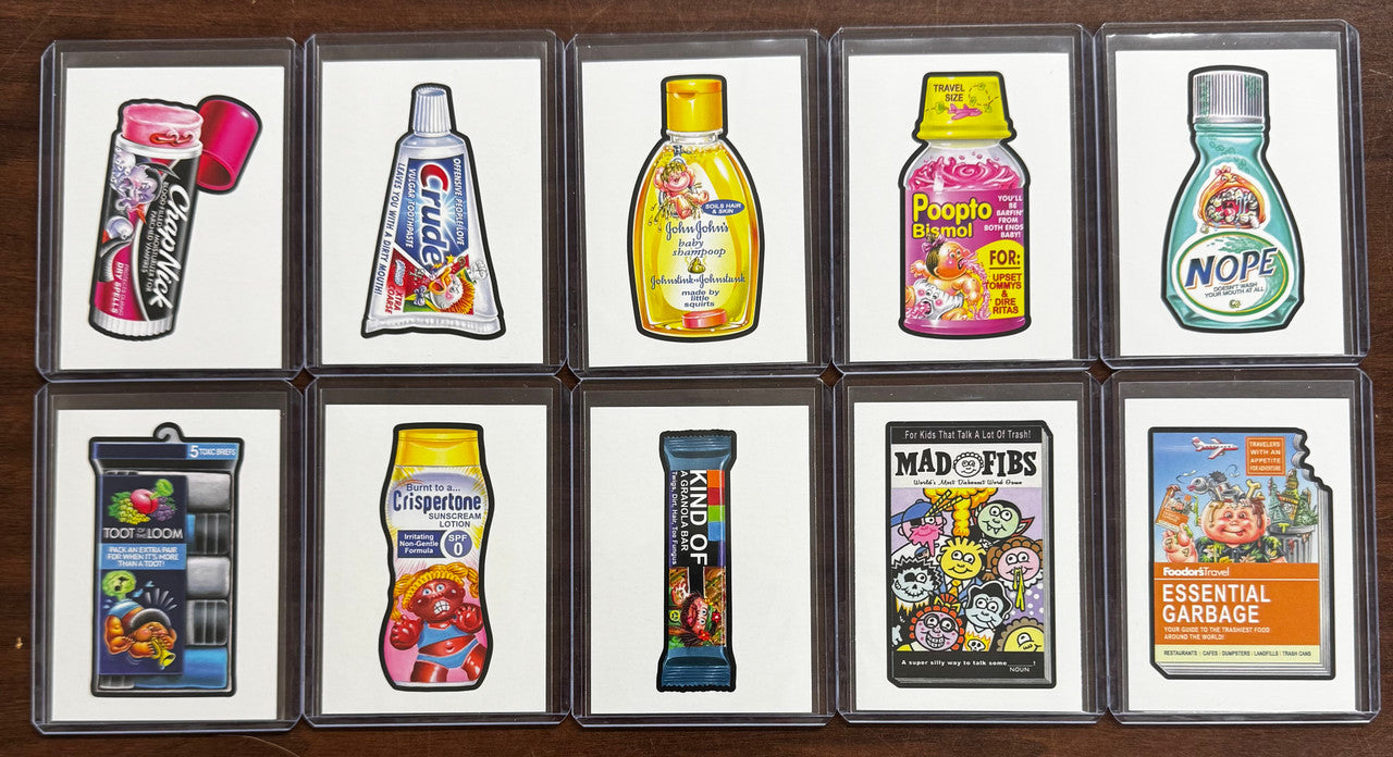 2021 Garbage Pail Kids Go On Vacation Pack Your Bag Wacky Packages Set (10)
