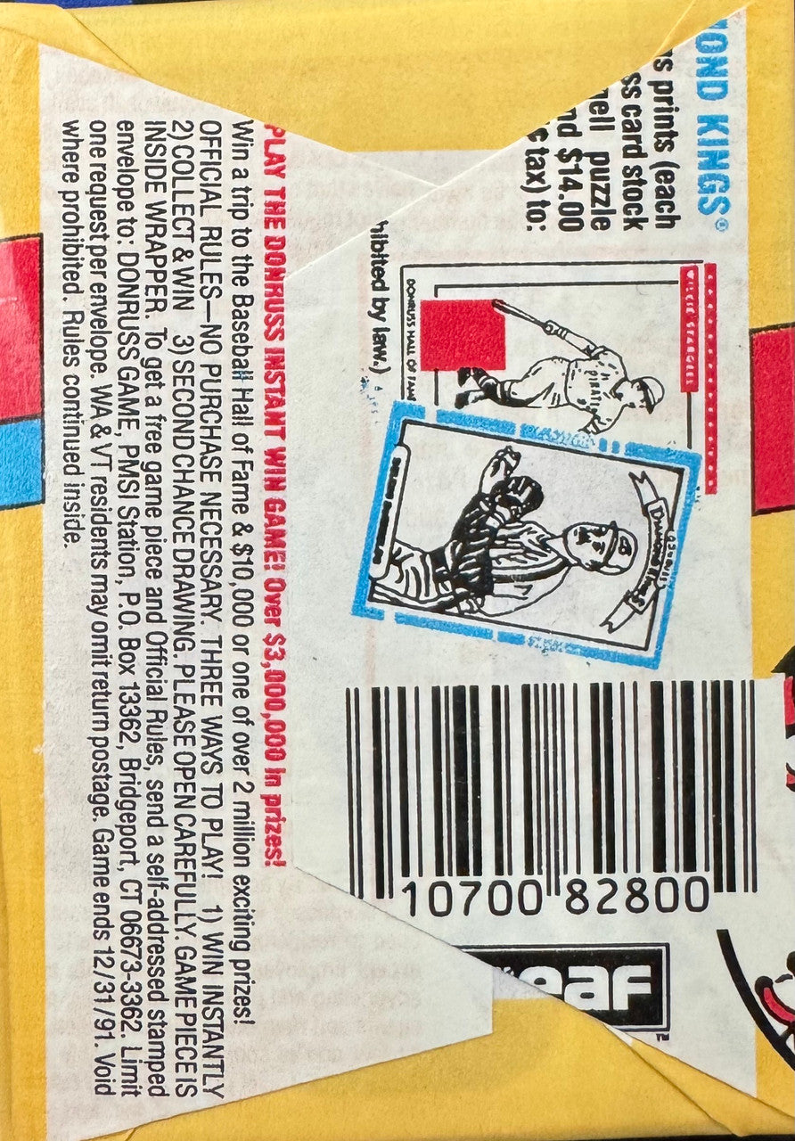1991 Donruss Baseball Series 1 Wax Pack