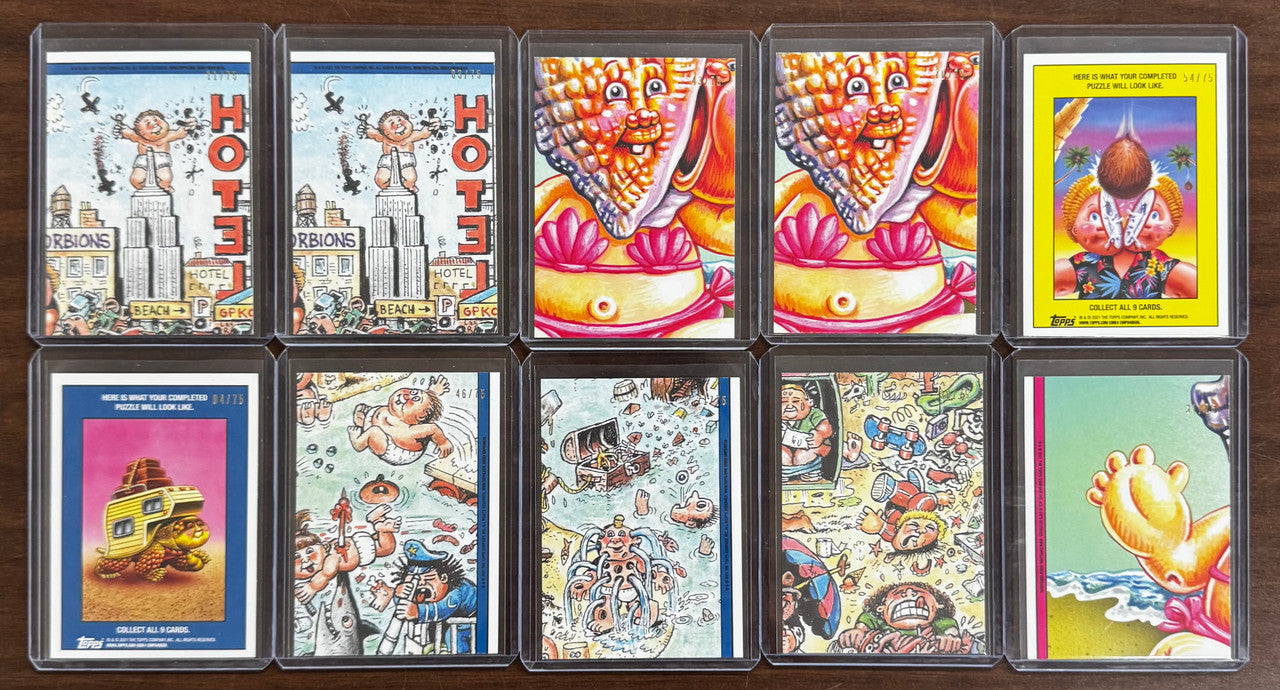 2021 Garbage Pail Kids Go On Vacation Blood Red 10 Card Lot Numbered /75 NM "B"