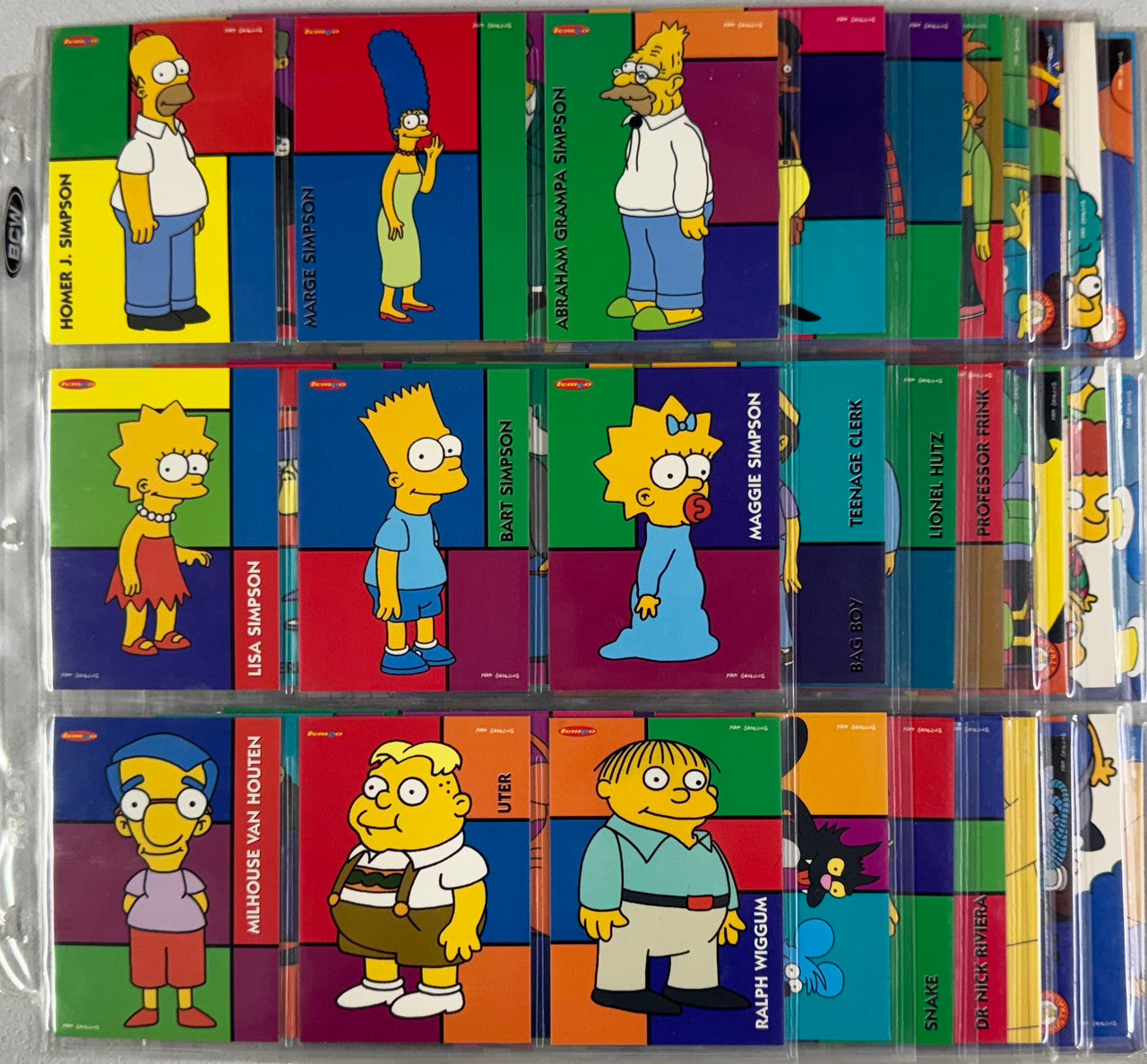1996 Tempo The Simpsons Complete Card Set (100)
