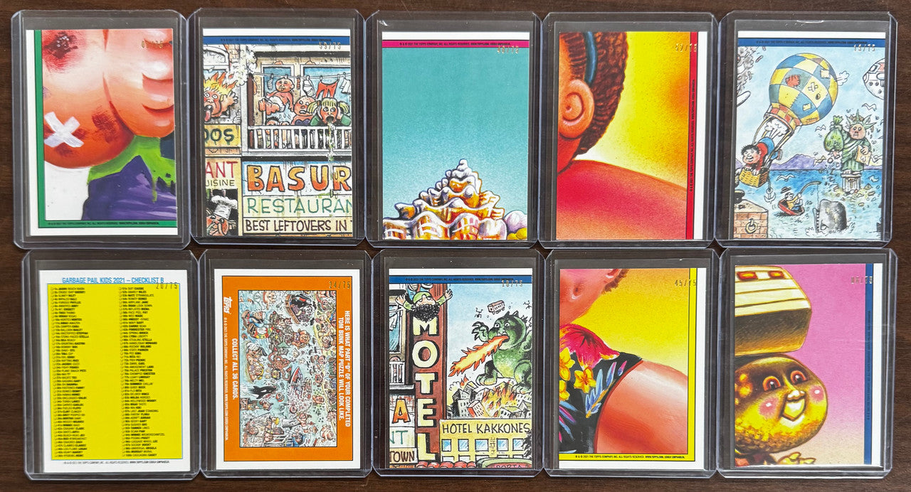 2021 Garbage Pail Kids Go On Vacation Blood Red 10 Card Lot Numbered /75 NM "C"