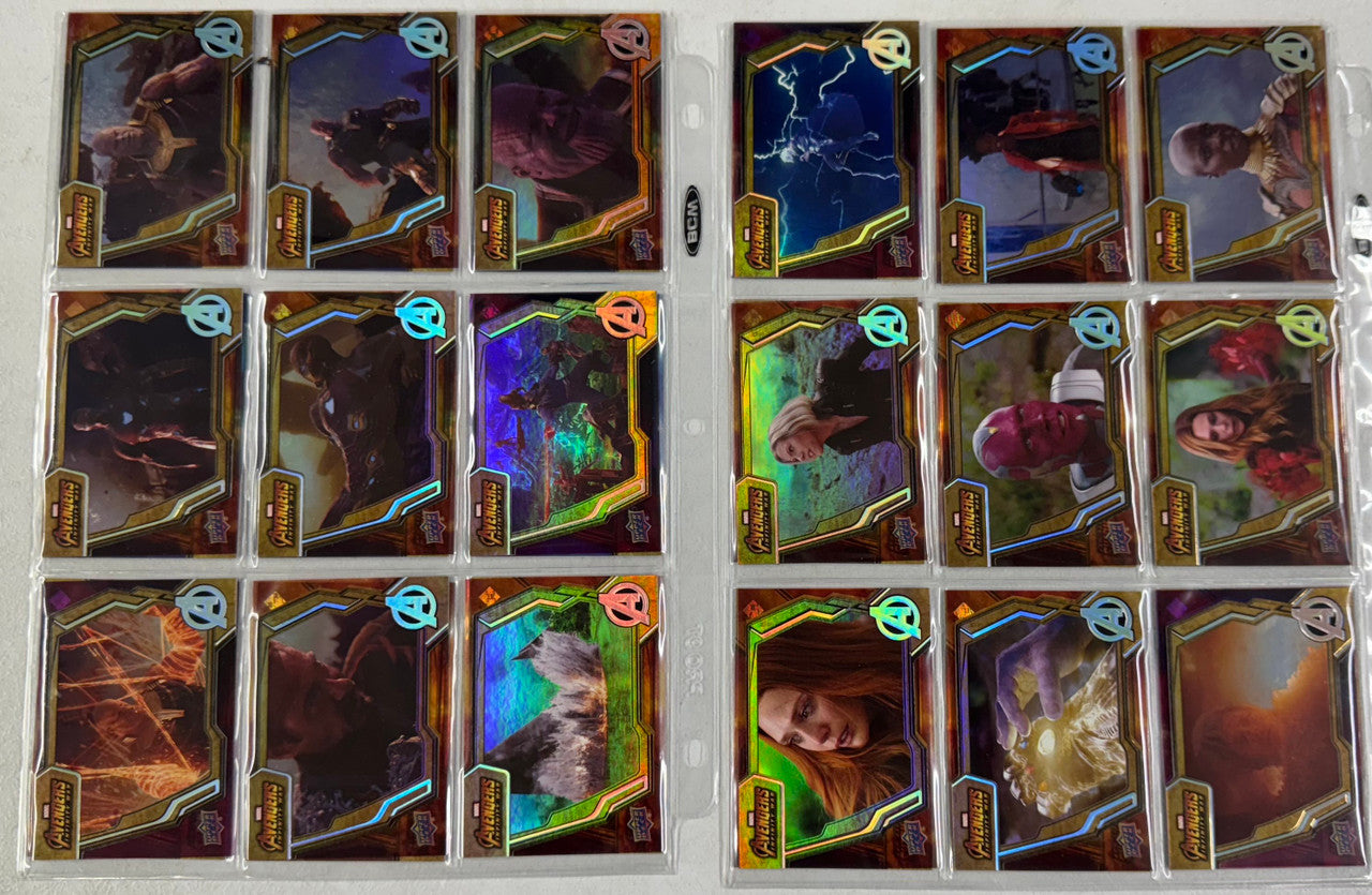 2018 Upper Deck Marvel Avengers Infinity War Complete Card Set (90)