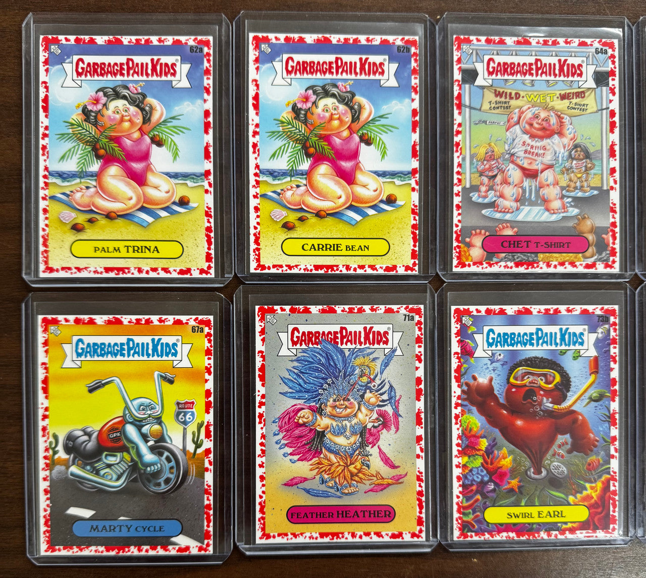 2021 Garbage Pail Kids Go On Vacation Blood Red 10 Card Lot Numbered /75 NM "E"