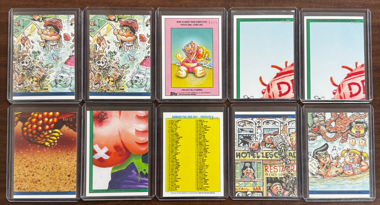 2021 Garbage Pail Kids Go On Vacation Blood Red 10 Card Lot Numbered /75 NM "E"