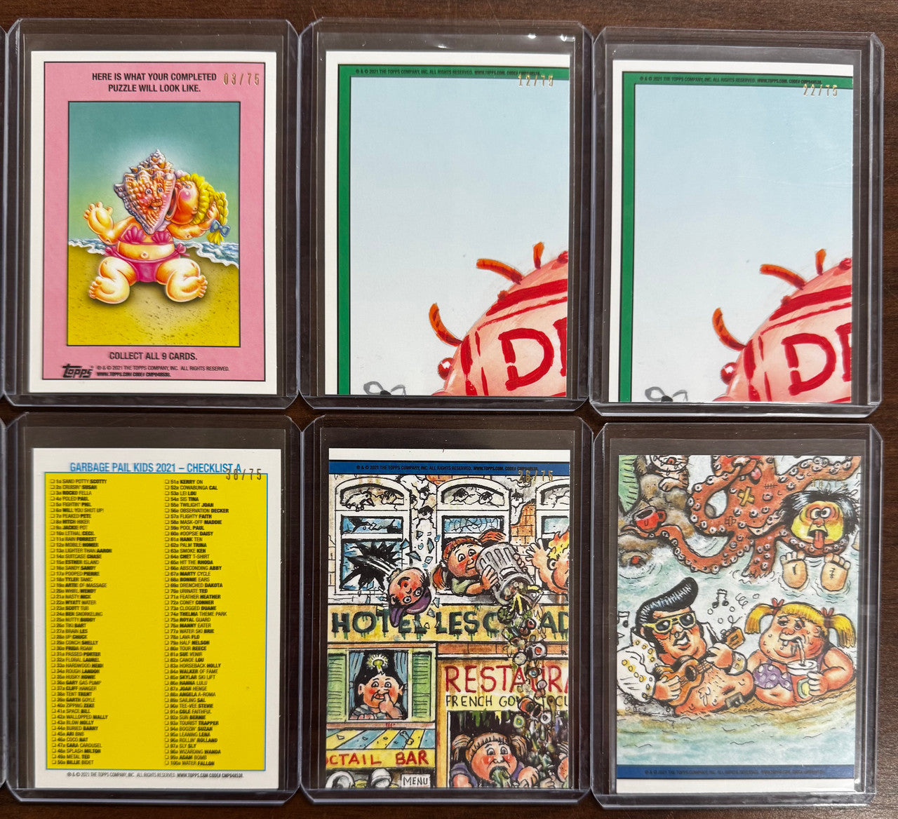 2021 Garbage Pail Kids Go On Vacation Blood Red 10 Card Lot Numbered /75 NM "E"