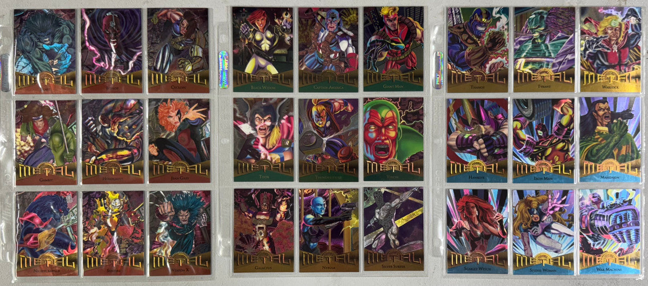 1995 Fleer Marvel Metal Complete Card Set (138) W/ Wrappers NM