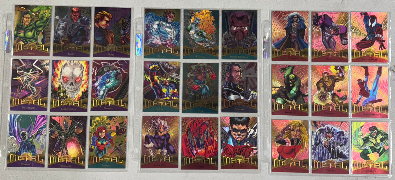 1995 Fleer Marvel Metal Complete Card Set (138) W/ Wrappers NM