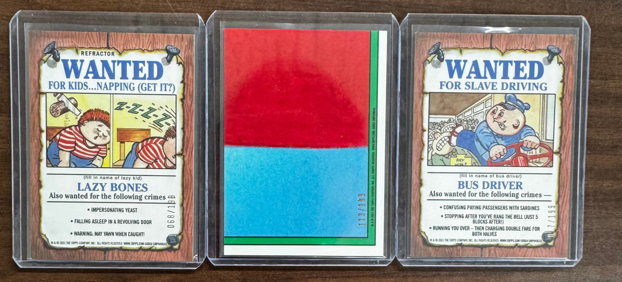 2021 Topps Chrome Garbage Pail Kids Series 4 3 Card Prism Refractor Lot /199 NM