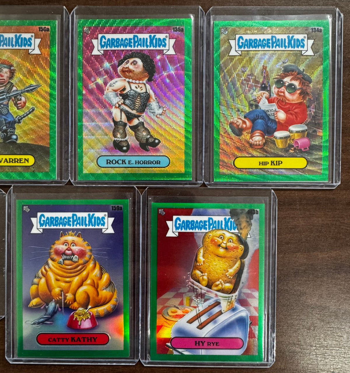 2021 Topps Chrome Garbage Pail Kids Series 4 7 Card Green Refractor Lot /299 NM