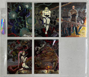 1994 Topps Star Wars Galaxy Series 2 Foil Etch Insert Partial Set (5/6)